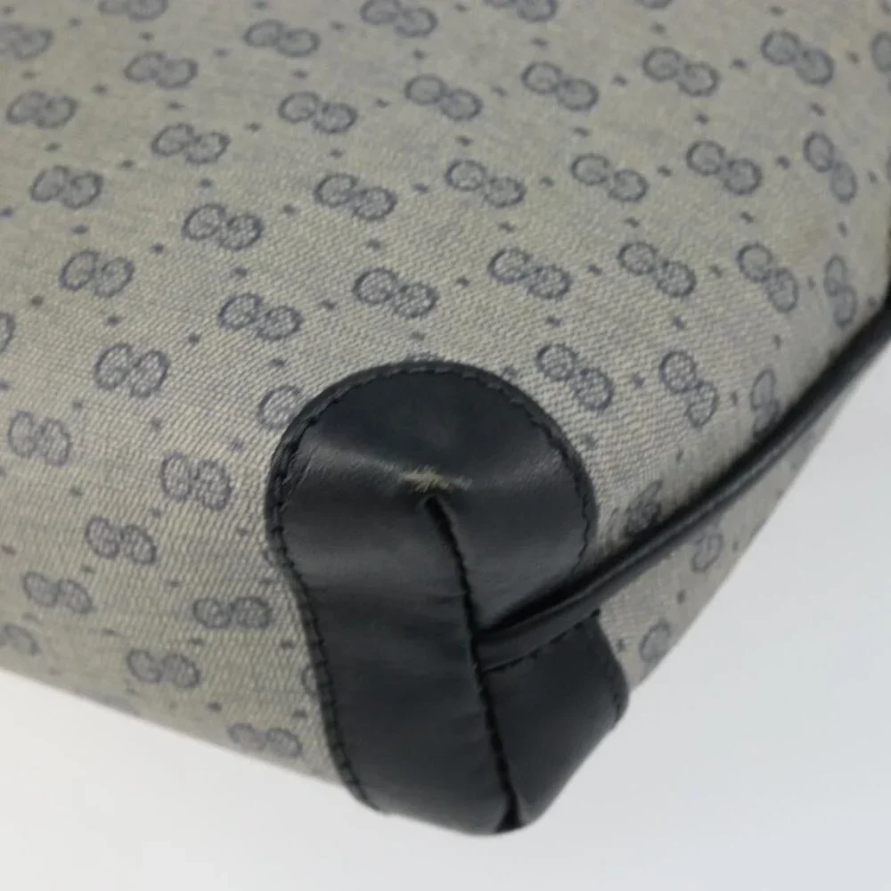 Authentic GUCCI Micro GG Canvas Bag PVC Leather Navy Gold 007 115 0093 - Picture 4 of 16